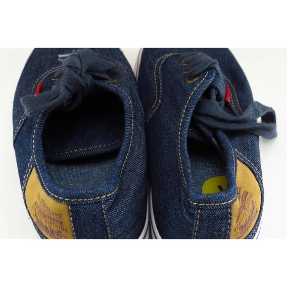 Levi's Youth Boys Shoes Sz 1 M Blue Fabric Fashion‎ Sneakers - Picture 7 of 12